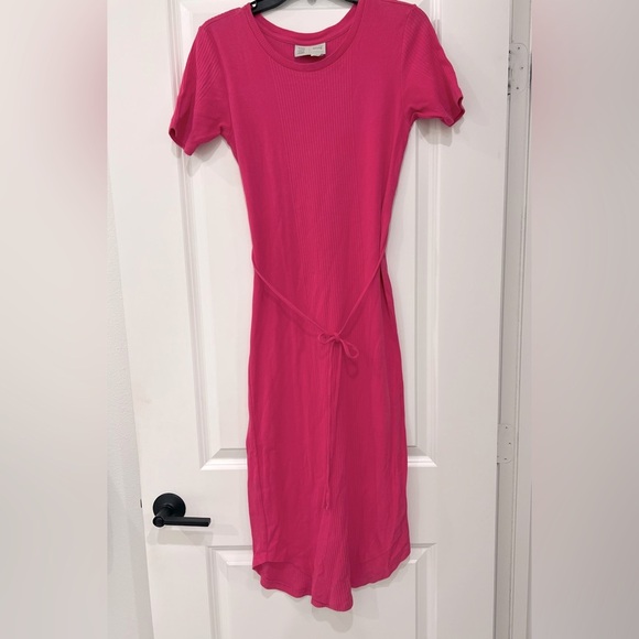 ANTHROPOLOGIE S PINK MIDI DRESS - Picture 1 of 6